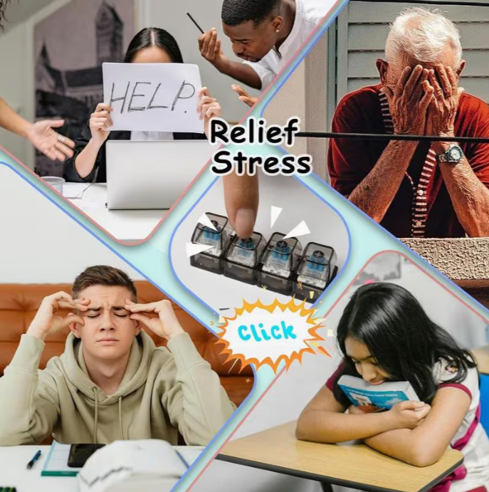 Breloc Tastatură Mecanică cu 4 Switch-uri Blue